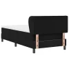 Boxspring ágy matraccal Fekete 90 x 190 cm szövet