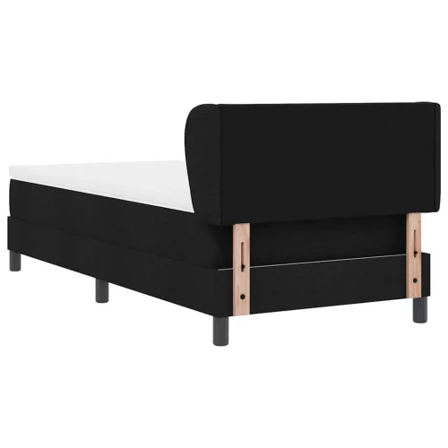 Boxspring ágy matraccal Fekete 90 x 190 cm szövet