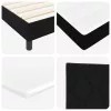 Boxspring ágy matraccal Fekete 90 x 190 cm szövet