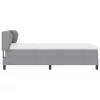 Boxspring ágy matraccal Világosszürke 90 x 200 cm szövet