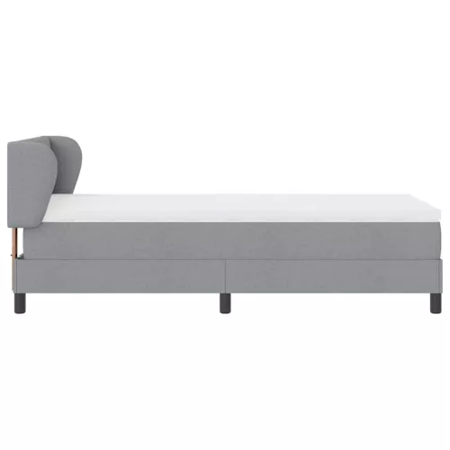 Boxspring ágy matraccal Világosszürke 90 x 200 cm szövet