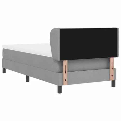 Boxspring ágy matraccal Világosszürke 90 x 200 cm szövet