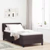 Boxspring ágy matraccal sötétbarna 90 x 200 cm szövet