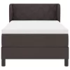Boxspring ágy matraccal sötétbarna 90 x 200 cm szövet