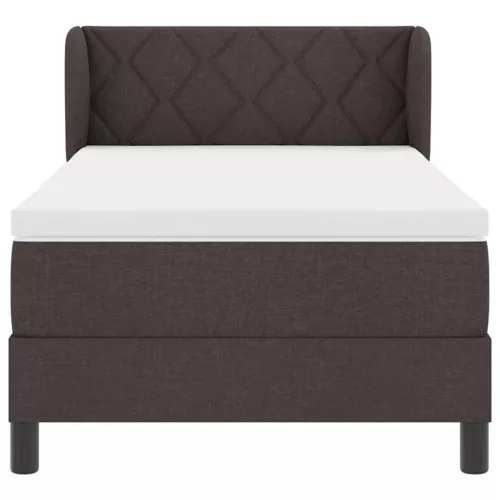 Boxspring ágy matraccal sötétbarna 90 x 200 cm szövet