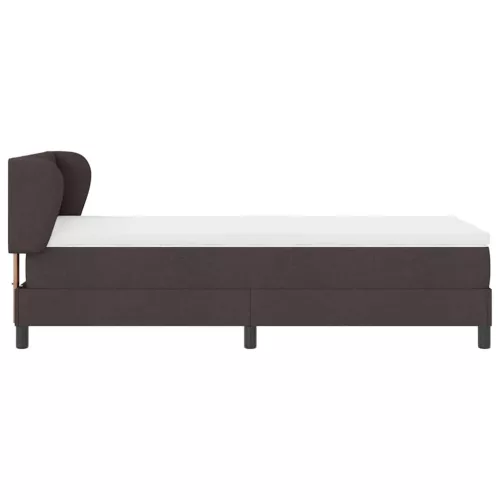 Boxspring ágy matraccal sötétbarna 90 x 200 cm szövet