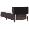 Boxspring ágy matraccal sötétbarna 90 x 200 cm szövet