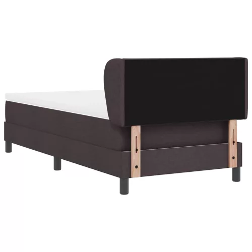 Boxspring ágy matraccal sötétbarna 90 x 200 cm szövet