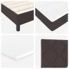 Boxspring ágy matraccal sötétbarna 90 x 200 cm szövet