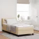 Boxspring ágy matraccal Krém 100 x 200 cm szövet