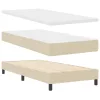 Boxspring ágy matraccal Krém 100 x 200 cm szövet