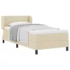 Boxspring ágy matraccal Krém 100 x 200 cm szövet