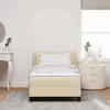 Boxspring ágy matraccal Krém 100 x 200 cm szövet