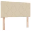 Boxspring ágy matraccal Krém 100 x 200 cm szövet