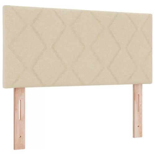 Boxspring ágy matraccal Krém 100 x 200 cm szövet