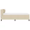 Boxspring ágy matraccal Krém 100 x 200 cm szövet