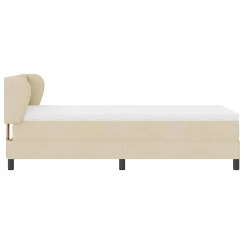 Boxspring ágy matraccal Krém 100 x 200 cm szövet