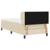 Boxspring ágy matraccal Krém 100 x 200 cm szövet
