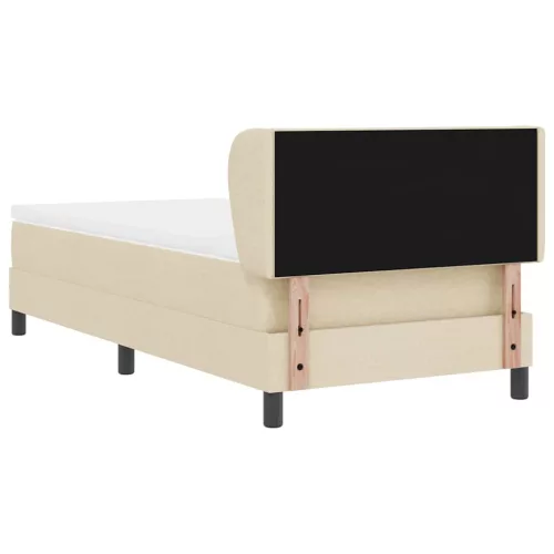 Boxspring ágy matraccal Krém 100 x 200 cm szövet