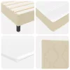 Boxspring ágy matraccal Krém 100 x 200 cm szövet