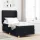 Boxspring ágy matraccal Sötétszürke 90x190 cm Szövet Fekete