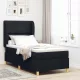 Boxspring ágy matraccal Sötétszürke 90x190 cm Szövet Fekete