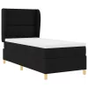Boxspring ágy matraccal Sötétszürke 90x190 cm Szövet Fekete