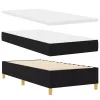 Boxspring ágy matraccal Sötétszürke 90x190 cm Szövet Fekete