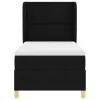 Boxspring ágy matraccal Sötétszürke 90x190 cm Szövet Fekete