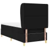 Boxspring ágy matraccal Sötétszürke 90x190 cm Szövet Fekete