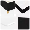 Boxspring ágy matraccal Sötétszürke 90x190 cm Szövet Fekete