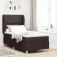 Boxspring ágy matraccal Sötétszürke 90x190 cm Szövet sötétbarna