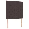 Boxspring ágy matraccal Sötétszürke 90x190 cm Szövet sötétbarna