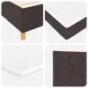 Boxspring ágy matraccal Sötétszürke 90x190 cm Szövet sötétbarna