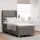 Boxspring ágy matraccal Sötétszürke 90x190 cm Szövet Tópszínű