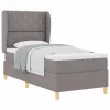 Boxspring ágy matraccal Sötétszürke 90x190 cm Szövet Tópszínű