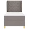Boxspring ágy matraccal Sötétszürke 90x190 cm Szövet Tópszínű
