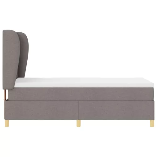 Boxspring ágy matraccal Sötétszürke 90x190 cm Szövet Tópszínű
