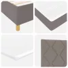 Boxspring ágy matraccal Sötétszürke 90x190 cm Szövet Tópszínű