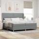 Boxspring ágy matraccal Sötétszürke 90x190 cm Szövet matraccal
