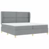 Boxspring ágy matraccal Sötétszürke 90x190 cm Szövet matraccal