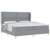 Boxspring ágy matraccal Sötétszürke 90x190 cm Szövet matraccal