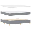 Boxspring ágy matraccal Sötétszürke 90x190 cm Szövet matraccal