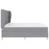 Boxspring ágy matraccal Sötétszürke 90x190 cm Szövet matraccal