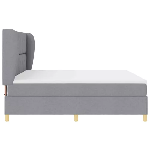 Boxspring ágy matraccal Sötétszürke 90x190 cm Szövet matraccal