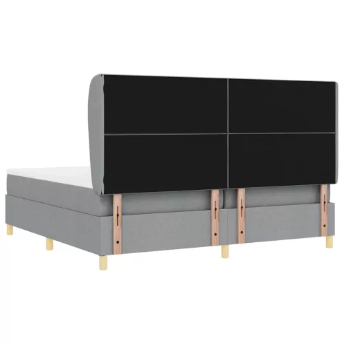 Boxspring ágy matraccal Sötétszürke 90x190 cm Szövet matraccal