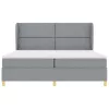 Boxspring ágy matraccal Sötétszürke 90x190 cm Szövet matraccal