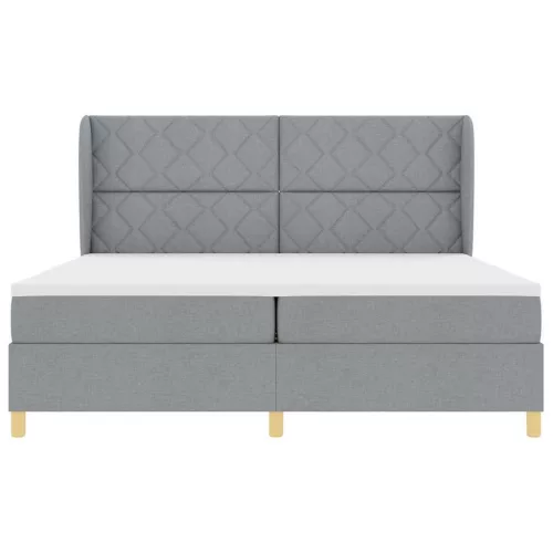 Boxspring ágy matraccal Sötétszürke 90x190 cm Szövet matraccal