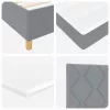 Boxspring ágy matraccal Sötétszürke 90x190 cm Szövet matraccal