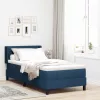 Boxspring ágy matraccal Kék 90 x 200 cm Szövet és Mérnöki Fa
